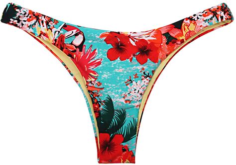 Panties are adjustable on the hips. . Women bikini brazilian cut